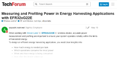 Image of Related Content Card: Measuring and Profiling Power in Energy Harvesting Applications with EFR32xG22E