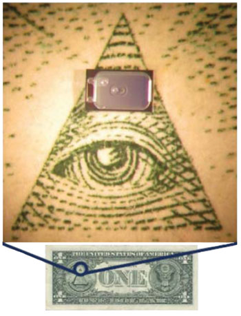 EnerChip 1 μAh battery on US dollar for size reference Image of EnerChip 1 μAh battery on US dollar for size reference
