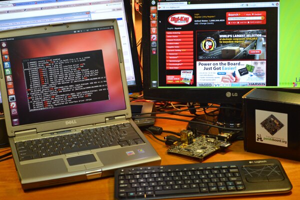 Linux running Firefox on the PandaBoard Image of Linux running Firefox on the PandaBoard