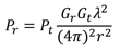 Friis equation for free-space propagation Image of Friis equation for free-space propagation