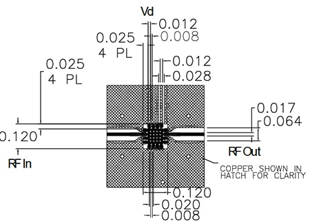 MACOM’s MAAL-011111 layout Diagram of MACOM’s MAAL-011111 layout