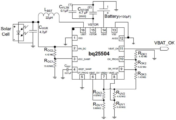 TI’s ultra-low-power boost converter bq25504 Diagram of TI’s ultra-low-power boost converter BQ25504