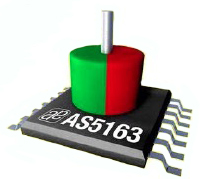 ams AS5163 12-bit automotive angle position sensor Image of ams AS5163 12-bit automotive angle position sensor