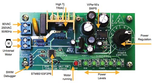 STMicroelectronics Universal Motor Control Demonstration Board STMicroelectronics Universal Motor Control Demonstration Board