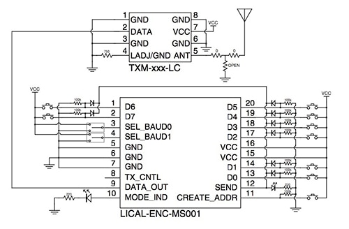 Linx Technologies LICAL-ENC-MS001 Diagram of Linx Technologies LICAL-ENC-MS001
