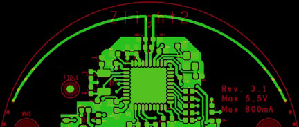 Final layout of the antenna and filtering components Imagen del diseño final de la antena y los componentes de filtrado