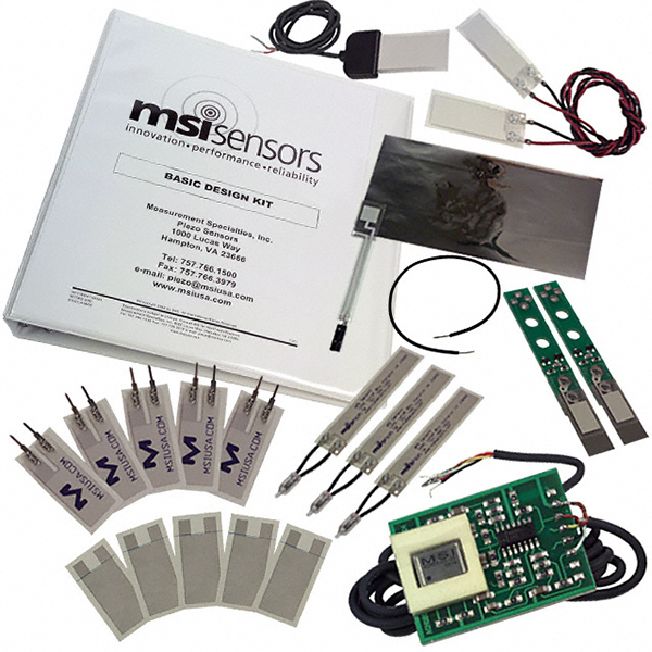 Measurement Specialties Piezo Film Basic Design Kit Image of Measurement Specialties Piezo Film Basic Design Kit