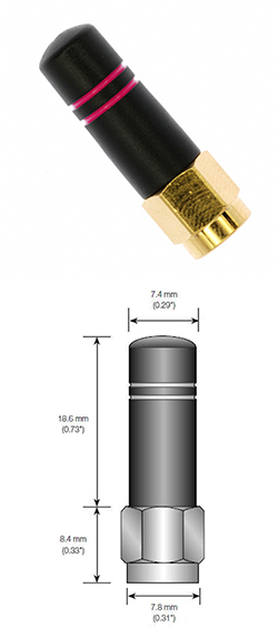 ANT-2.4-CW-RH stub-like 2.4 GHz whip antenna from Linx Technologies Image of ANT-2.4-CW-RH stub-like 2.4 GHz whip antenna from Linx Technologies