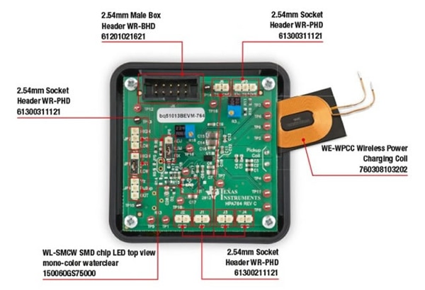 Wurth, Texas Instruments receiver board Image of Wurth, Texas Instruments receiver board