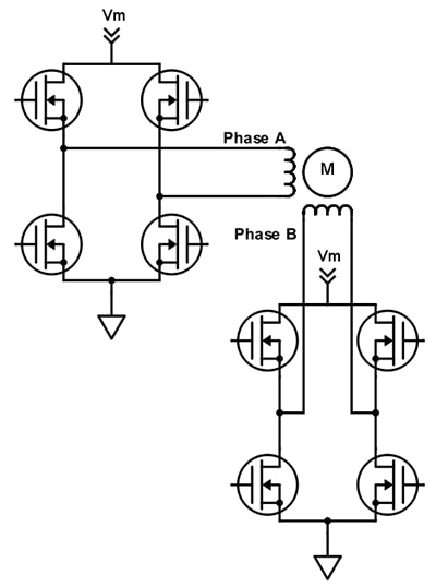 DigiKey Scheme-It two-phase bipolar winding Image of DigiKey Scheme-It two-phase bipolar winding