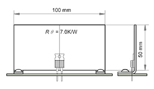 Thermal resistance of 1 mm thickness Aluminum plate heat sink Diagram of thermal resistance of 1 mm thickness aluminum plate heat sink