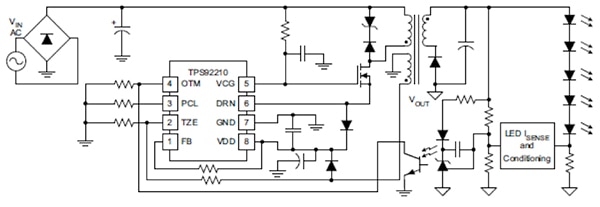 LED driver circuit Schéma de circuit d'attaque DEL