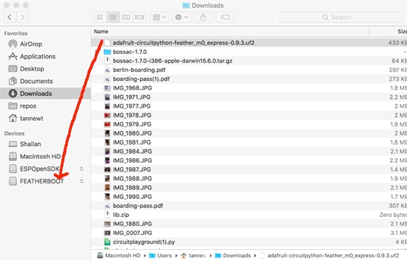 Adafruit simplifies flashing by supplying the boards with a bootloader Image of Adafruit simplifies flashing by supplying the boards with a bootloader
