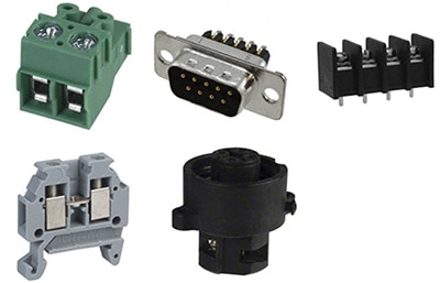 Examples of connectors that uses screws to terminate the wires Image of examples of connectors that uses screws to terminate the wires