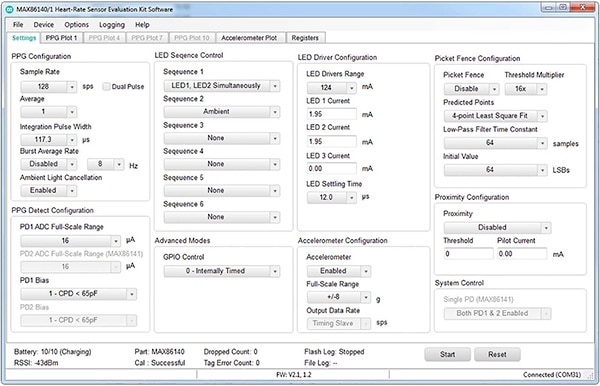 Maxim Integrated Windows software program (click to enlarge) Image of Maxim Integrated Windows software program (click to enlarge)