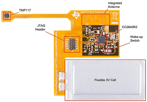 Texas Instruments wireless thermometer reference design Diagram of Texas Instruments wireless thermometer reference design