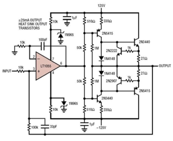 Analog Devices LT1055 Diagram of Analog Devices LT1055