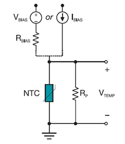 Adding a parallel resistor to improve its linearity Diagram of adding a parallel resistor to improve its linearity