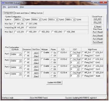 Maxim MAX5980 evaluation kit PC-compatible software Image of Maxim MAX5980 evaluation kit PC-compatible software