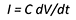 I = C dV/dt Equazione 1