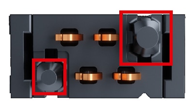 Guide pins with slightly dissimilar diameters Image of guide pins with slightly dissimilar diameters