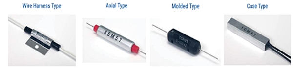 Available packages for the KEMET TRS series Image of available packages for the KEMET TRS series