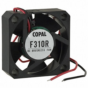 Copal’s F310R-05LLC axial 5 VDC fan Image of Copal’s F310R-05LLC axial 5 VDC fan