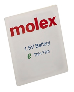 Molex thin film battery Image d'une batterie à couches minces de Molex