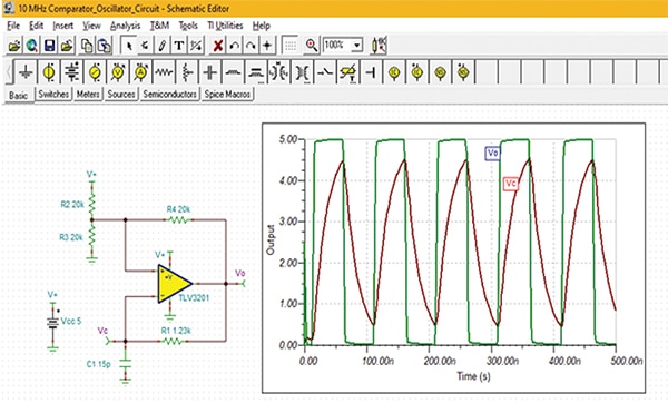 Adding a capacitor to one of the inputs and applying feedback (click to enlarge) 添加一個電容至其中一個輸入,並施加回授圖片 (點選放大)