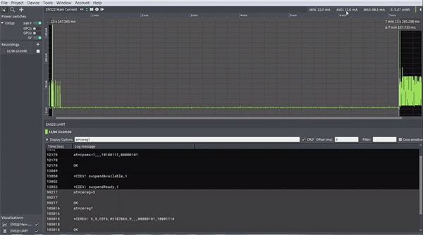 Current consumption profile when PSM is enabled (click to enlarge) Image of current consumption profile when PSM is enabled (click to enlarge)