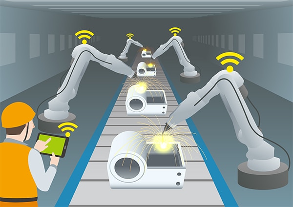Wi-Fi-enabled sensing 支援 Wi-Fi 的感測功能示意圖