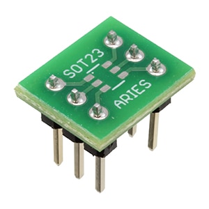 Aries Electronics LCQT-SOT23-6 socket adapter Obrázek zásuvkového adaptéru LCQT-SOT23-6 společnosti Aries Electronics