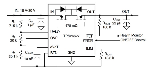 Texas Instruments TPS26620 eFuse Texas Instruments 的 TPS26620 電子保險絲圖片