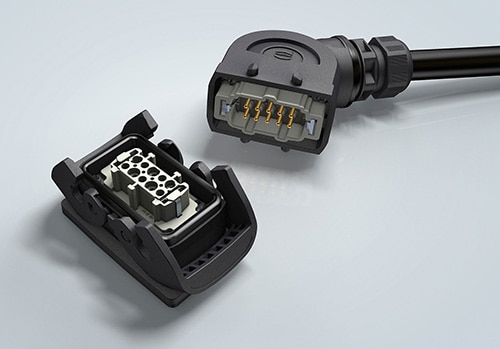 HARTING Han-series connectors (with four and 26 pins)