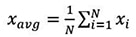 Xavg = 1/N ∑ N i=1 xi Rovnice 1