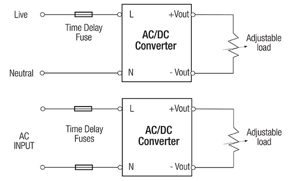 Single input fuse vs dual input lines Diagram of single input fuse vs dual input lines