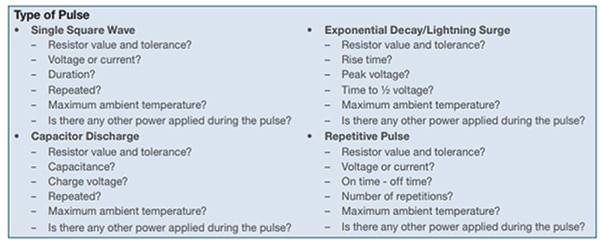 Questions pertaining to pulse capability will help determine the application solution Image of questions pertaining to pulse capability will help determine the application solution