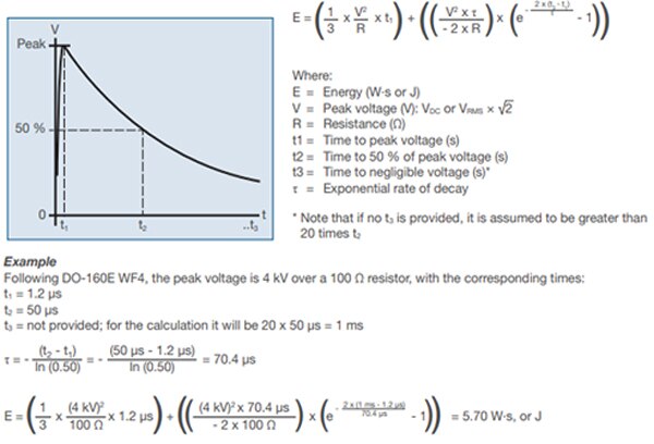 Example of a pulse energy calculation for a lightning surge incident Image of example of a pulse energy calculation for a lightning surge incident