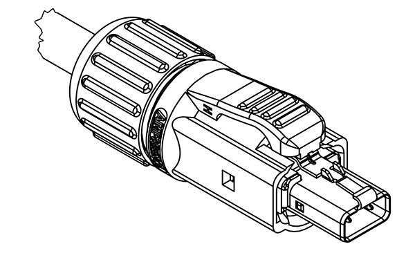 Amphenol MSPE-P2L0-2A0 modular SPE IP20 connector ไดอะแกรมของคอนเน็กเตอร์ SPE IP20 แบบแยกส่วน Amphenol MSPE-P2L0-2A0