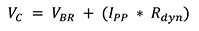 VC = VBR + (IPP * Rdyn)  Equation 1