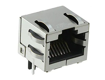 Stewart Connector SS-60300-011 compact, horizontally oriented Ethernet connector Image of Stewart Connector SS-60300-011 compact, horizontally oriented Ethernet connector