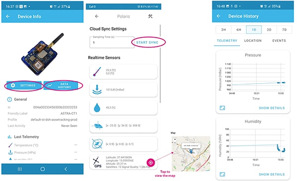 Mobile app helps to register the transponder at TTN (click to enlarge) Billede af en mobilapp, der hjælper med at registrere transponderen hos TTN (klik for at forstørre)