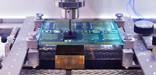 Robotics used for board testing Image of robotics used for board testing