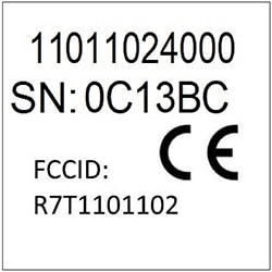 Example of an ID label appended to the Würth Elektronik Setebos-I module Image of Example of an ID label appended to the Würth Elektronik Setebos-I module