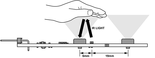 Analog Devices ADPD2140 IR light angle sensor Image of Analog Devices ADPD2140 IR light angle sensor