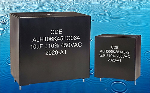 Cornell Dubilier Electronics ALH series AC filter capacitors Image of Cornell Dubilier Electronics ALH series AC filter capacitors