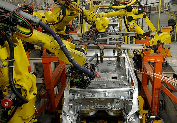 Robotics technologies in the automotive industry תמונה של טכנולוגיות רובוטיקה בתעשיית הרכב