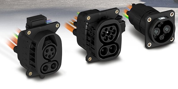 CCS type 1 (left), CCS type 2 (center), and GB/T (right) Image of CCS type 1 (left), CCS type 2 (center), and GB/T (right)
