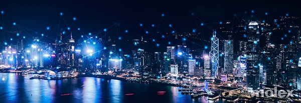 Interconnected “things” to make a smart city Image of interconnected “things” to make a smart city