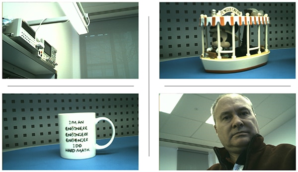 Sample images output from the reference design Images d'exemple de la conception de référence